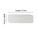 White rectangular ceramic sushi plate with elegant ripple texture, 31.5cm x 10.5cm size - Wave Texture (Saln) / 12 Inch (31.5x10.5cm) / White