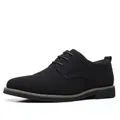Klassische schwarze Brogue-Schuhe aus Wildleder für Herren mit elegantem Schnürdesign - 38 / Schwarz