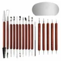 17pcs pottery clay sculpting tools set with wood handle carving knives craft kit - Pottery Clay Tools 17-Piece Set