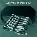 Lot de 12 pinces à linge professionnelles en plastique vert foncé coupe-vent pour chaussettes - Lot de 12 / Vert Foncé