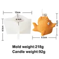 3D cartoon fish silicone mold for DIY scented candles with product size specifications - Long-Nose Fish (ZHF9493)
