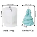 Detailed dimensions and weight of 3D snake candle silicone mold and finished cobra candle - Double-headed Cross Snake (ZHF91027)