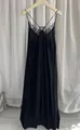 Elegant black lace slip dress with rhinestones and high-low hem French style - XS / Dresses / Dark Gray