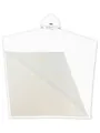Dettaglio interno del mantello poncho bianco con cappuccio foderato - Taglia unica / Top / Bianco
