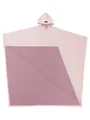 Morbido mantello con cappuccio rosa e interno in pile bicolore per un inverno accogliente. - Taglia unica / Top / Rosa