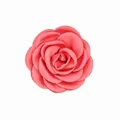 Handgefertigte 6cm rosa Stoff-Kamelie für Haarspangen oder Kleidung Dekoration - Flache Basis / Wassermelonenrot