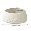 Detailed dimensions of the white knitted Christmas tree collar with cable patterns - Cable Knit Pattern / 23x72cm / White