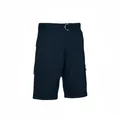 Pantalones cortos tipo cargo para hombre en azul marino con cinturón de anilla en D - S / Bottoms / Azul marino