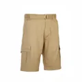 Premium men's khaki breathable quick-dry cargo shorts with matching fabric belt - Khaki