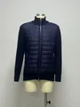 Giacca trapuntata ibrida blu navy da uomo con maniche in maglia e chiusura con zip frontale - 3XL / Top / Blu navy