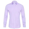 Close-up of a premium light purple non-iron four-way stretch business shirt for men - Light Purple