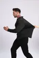 High-elasticity men's long-sleeved seamless black shirt, premium fabric for a slim fit look - 40/XS / Tops / Black