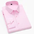 Chemise habillée rose à manches longues pour homme, pliée proprement - 38/M / Haut (Sans Poche) / Rose