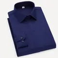 Camisa profesional de manga larga azul marino para mujer en fibra de bambú elástica - 38 / Tops / Camisa azul marino de manga larga para mujer