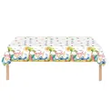 Detail view of summer surf theme disposable tablecloth for beach party decoration - Tablecloth