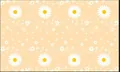 Cute white daisy flower pattern on peach background disposable party tablecloth - 108x180cm