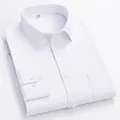 Chemise business blanche à manches longues pour hommes avec poche, pliée proprement - 38 / Hauts / Blanc pur (SW09)