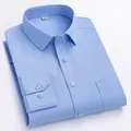 Chemise habillée bleu clair pour hommes à manches longues pour affaires et loisirs - 38 / Hauts / Bleu Clair (SW10)