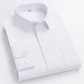 Chemise de ville blanche professionnelle classique à manches longues pour hommes avec poche - 38 / Hauts / Blanc