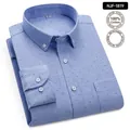 Men's premium blue long sleeve cotton oxford shirt featuring a subtle micro-dot pattern - 38 / Light Blue Micro Pattern (1819) / Tops