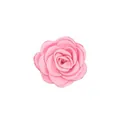 Elegante handgemachte 6 cm rosa Stoff-Kamelienrose für Kleidung und Haarschmuck - Flache Basis / Dunkelrosa