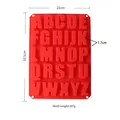Stampo in silicone rosso a 26 lettere per cioccolato e sapone con dimensioni - Grande 26 Alfabeto (Rosso)