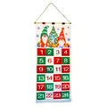 Christmas gnome advent calendar wall hanging with 24 numbered pockets for holiday countdown - Christmas Countdown Advent Calendar