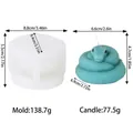 Detailed dimensions and weight of 3D snake-shaped silicone candle mold and candle - Coiled Snake (ZHF91024)