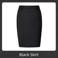 Elegant black high-waisted business pencil skirt for formal office wear and commute - XL / Bottoms / Black