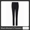 Professional slim fit women's black suit pants for formal business office wear - S / Bottoms / Black