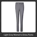 Light gray women's formal straight-leg dress pants for professional business wear - S / Bottoms / Light Gray