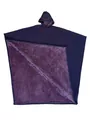 Detalle de poncho de gran tamaño con capucha y forro polar morado muy suave - Talla única / Tops / Púrpura