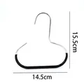 Silver metal hat and scarf hanger with black non-slip coating, size 14.5cm x 15.5cm - 14.5x15.5cm / Black