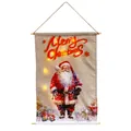 Verlichte kersthanger met de kerstman en warme LED-verlichting voor feestelijke wanddecoratie - Kerstman