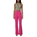 Elegantes pantalones de vestir de talle alto en rosa fucsia para mujer, corte recto chic - XS / Bottoms / Rosa rojo