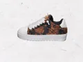 Zapatillas NUMERIS de suela gruesa con estampado de leopardo, cordones anchos y pedrería - 36 / Leopardo Marrón Negro
