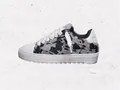 Elegantes zapatillas NUMERIS para hombre con estampado de vaca y suelas de plataforma blancas - 36 / Leopardo Negro Plateado