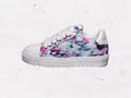 Zapatillas con plataforma para hombre con patrón tie-dye colorido y logo de marca NUMERIS - 36 / Estampado Tie-dye