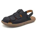Zwarte heren outdoorsandalen met ademend hol ontwerp en duurzame antislipzool voor de zomer - 38 / Gesloten teenstijl / Zwart