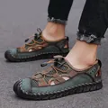 Ademende leren heren buitensportsandalen voor wandelen en strandactiviteiten - 39 / Groen