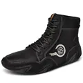 Botines Martin negros retro para hombre con cuello de punto y detalle de dragón - 38 / Negro