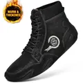 Botines Martin negros de hombre con cuello de punto y detalle de logo dragón - 38 / Negro (Forro de Felpa)