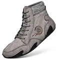 Botas Martin grises para hombre con forro cálido de algodón y detalle de cuello elástico - Gris (Forro de Felpa)