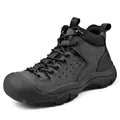 Scarponi da trekking invernali grigi da uomo con suola spessa antiscivolo e protezione - 38 / High-Top Stile Singolo (9878) / Nero