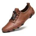 Eleganti mocassini da guida marroni casual da uomo con suole morbide e molto comode - 38 / Marrone chiaro
