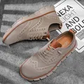Top view of beige flying woven casual shoes on a grey textured background with props - 40 / Khaki