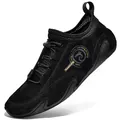 Chaussures décontractées respirantes en daim noir pour hommes avec laçage rapide - 38 / Noir