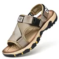 Atmungsaktive Herren Sport-Sandalen in Khaki für Outdoor-Wandern und Strandaktivitäten - 39 / Khaki
