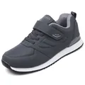 Chaussures de marche grises doublées polaire pour seniors avec semelle antidérapante - 36 / Chaussure Simple (A1103) / Gris