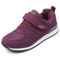Chaussures de marche bordeaux chaudes et antidérapantes pour femmes âgées à velcro - 36 / Chaussure Simple (A1103) / Violet